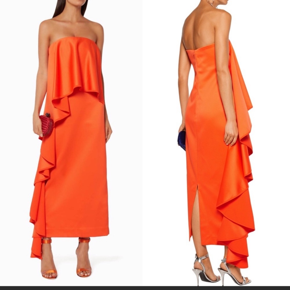 Solace London Orange Frances Dress